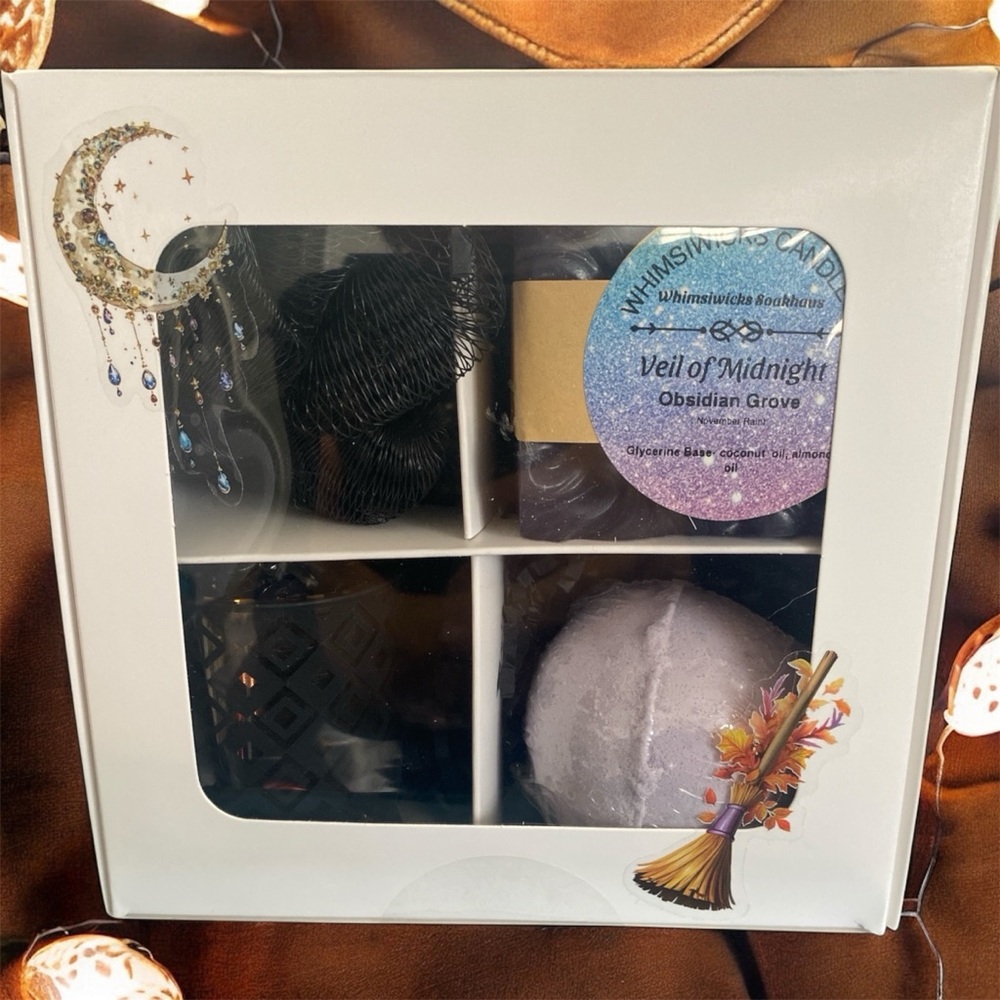 Hand Crafted "Midnight Coven" - Self Love/ Self Care - Candle & Soap Gift Set